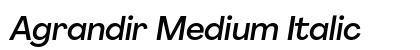Agrandir Medium Italic Preview
