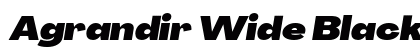 Agrandir Wide Black Italic Preview
