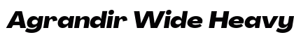 Agrandir Wide Heavy Italic Preview