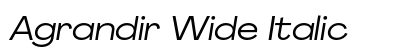 Agrandir Wide Italic Preview