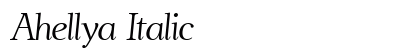 Ahellya Italic Preview