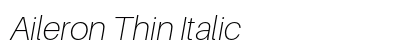 Aileron Thin Italic Preview