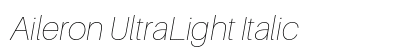 Aileron UltraLight Italic Preview