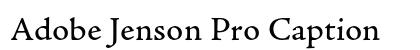 Adobe Jenson Pro Caption Preview