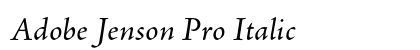 Adobe Jenson Pro Italic Preview