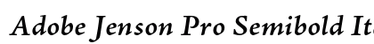 Adobe Jenson Pro Semibold Italic Caption Preview