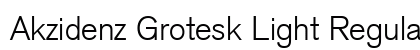Akzidenz Grotesk Light Regular preview
