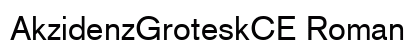 AkzidenzGroteskCE Roman preview