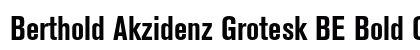 Berthold Akzidenz Grotesk BE Bold Condensed Preview