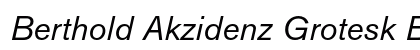 Berthold Akzidenz Grotesk BE Italic Preview