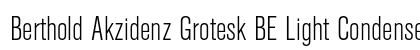 Berthold Akzidenz Grotesk BE Light Condensed Preview