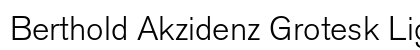 Berthold Akzidenz Grotesk Light OsF Preview
