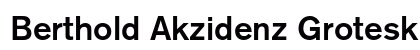 Berthold Akzidenz Grotesk BE Medium Preview