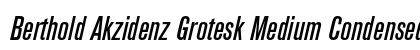 Berthold Akzidenz Grotesk Medium Condensed Italic Preview