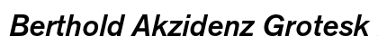 Berthold Akzidenz Grotesk Medium Italic Preview