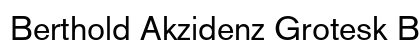 Berthold Akzidenz Grotesk BE Regular Preview