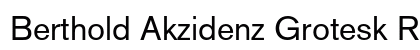 Berthold Akzidenz Grotesk Regular Preview