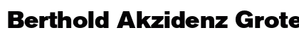 Berthold Akzidenz Grotesk BE Super Preview