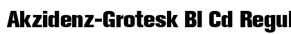 Akzidenz-Grotesk Bl Cd Regular preview