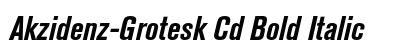 Akzidenz-Grotesk Cd Bold Italic Preview