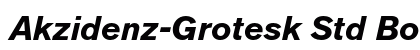 Akzidenz-Grotesk Std Bold Italic Preview
