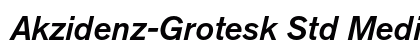 Akzidenz-Grotesk Std Medium Italic Preview