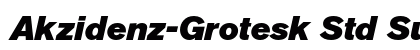 Akzidenz-Grotesk Std Super Italic Preview