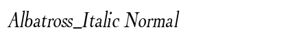 Albatross_Italic Normal preview
