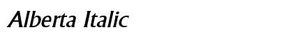 Alberta Italic preview