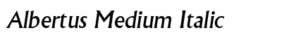 Albertus Medium Italic preview