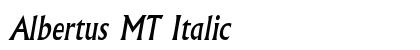 Albertus MT Italic preview