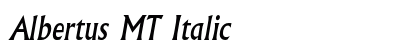 Albertus MT Italic preview