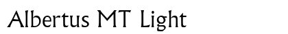 Albertus MT Light preview
