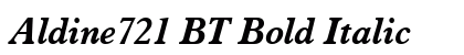 Aldine721 BT Bold Italic Preview