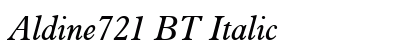Aldine721 BT Italic Preview