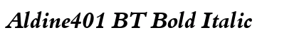 Aldine401 BT Bold Italic Preview