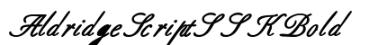 AldridgeScriptSSK Bold preview