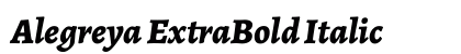 Alegreya ExtraBold Italic Preview