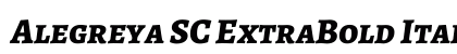 Alegreya SC ExtraBold Italic Preview