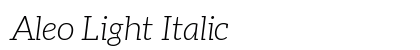 Aleo Light Italic preview
