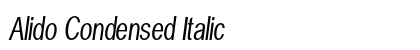 Alido Condensed Italic Preview