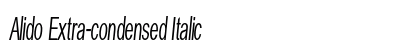 Alido Extra-condensed Italic Preview