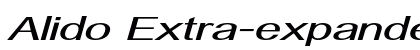Alido Extra-expanded Italic Preview