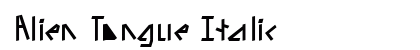 Alien Tongue Italic Preview