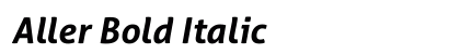Aller Bold Italic Preview