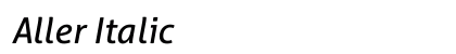 Aller Italic Preview