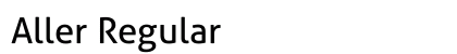 Aller Regular Preview