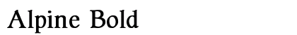 Alpine Bold Preview