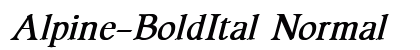Alpine-BoldItal Normal preview