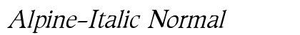 Alpine-Italic Normal preview